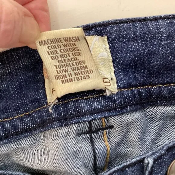 Arden b jean’s women 10 blue flare Y2K low rise back button pockets - Picture 8 of 11